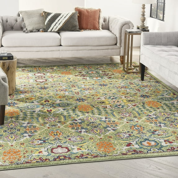 Nourison Allur Modern Moroccan Sage Ivory Area Rug