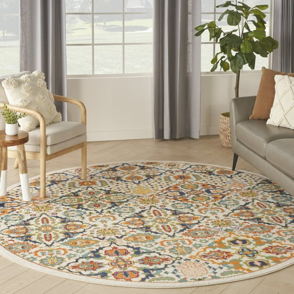Nourison Allur Persian Ivory/Multi 7'10" x round Area Rug (8 Round)