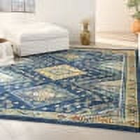 Nourison Allur Persian Navy Multicolor 7'10" x 9'10" Area Rug, (8x10)