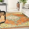thumbnail image 1 of Nourison Allur Persian Orange Multicolor 9' x 12' Area Rug, (9x12), 1 of 9