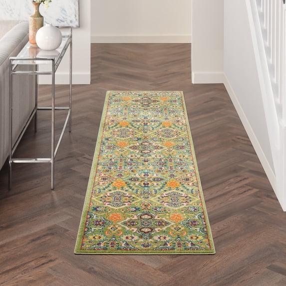 Nourison Allur Persian Sage Ivory 2'3" x 7'6" Area Rug, (2x8)