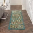 thumbnail image 1 of Nourison Allur Persian Turquoise Ivory 2'3" x 7'6" Area Rug, (2x8), 1 of 8