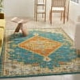 thumbnail image 1 of Nourison Allur Persian Turquoise Ivory 5'3" x 7'3" Area Rug, (5x7), 1 of 9