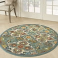 thumbnail image 1 of Nourison Allur Persian Turquoise/Ivory 5'3" x round Area Rug (5 Round), 1 of 9