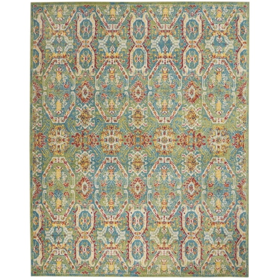 Nourison Allur Floral Jewel Indoor Area Rug Turquoise Multicolor 9' x 12'