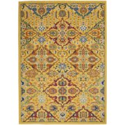 Nourison Allur Boho Indoor Area Rug Yellow Multicolor 5'3" x 7'3"