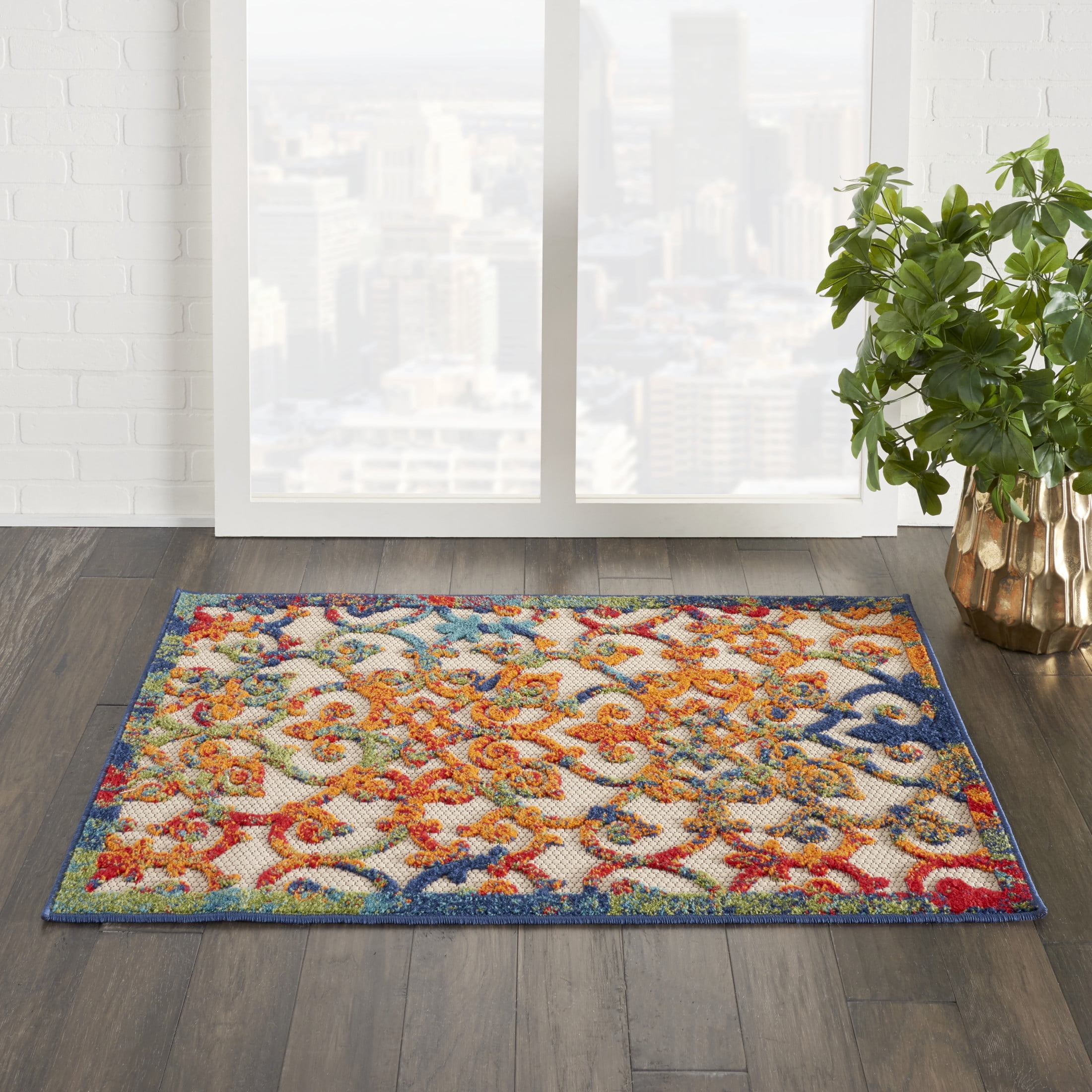 Nourison Aloha 2' x 3' Multicolor Outdoor Rug