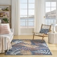 thumbnail image 1 of Nourison Aloha 3'6" x 5'6" Blue Rose Modern Rug, 1 of 10