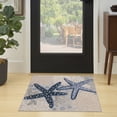 thumbnail image 1 of Nourison Aloha 3' x Square Blue Grey Coastal, Nautical & Beach Rug, 1 of 10