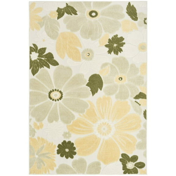 Nourison Home Aloha 5'3" x 7'5" Ivory Green Modern Rug