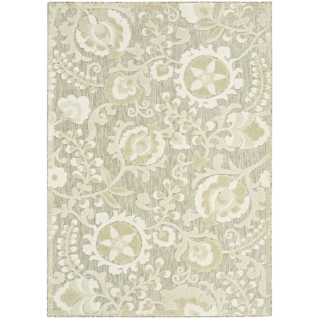 Nourison Home Aloha 5'3" x 7'5" Ivory Sage Farmhouse Rug price history on PriceWatchPro