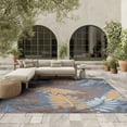 thumbnail image 1 of Nourison Aloha 7'10" x 10'6" Blue Rose Modern Rug, 1 of 10
