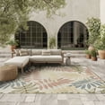 thumbnail image 1 of Nourison Aloha 7'10" x 10'6" Ivory Rose Modern Rug, 1 of 10