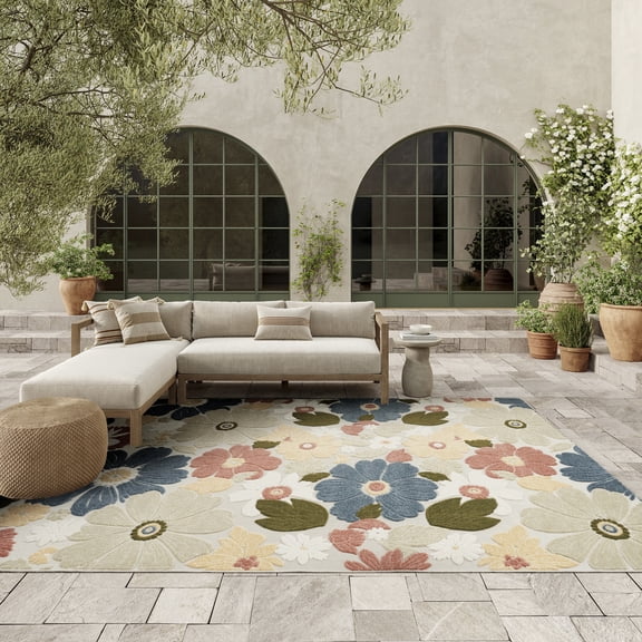 Nourison Aloha 7'10" x 10'6" Multicolor Modern Rug