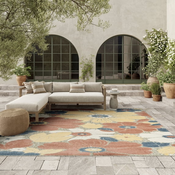Nourison Aloha 7'10" x 10'6" Rose Modern Rug