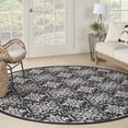 thumbnail image 1 of Nourison Aloha Indoor/Outdoor Black White 7’10” x Round Area Rug (8 Round), 1 of 10