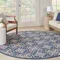 thumbnail image 1 of Nourison Aloha Indoor/Outdoor Blue 7’10” x Round Area Rug (8 Round), 1 of 10