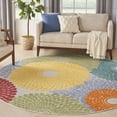 thumbnail image 1 of Nourison Aloha Indoor/Outdoor Multicolor 7'10" x round Area Rug (8 Round), 1 of 11