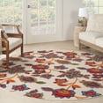 thumbnail image 1 of Nourison Aloha Indoor/Outdoor Multicolor 7’10” x Round Area Rug (8 Round), 1 of 10