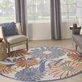 thumbnail image 1 of Nourison Aloha 7'10" x Round Beige Multicolor Contemporary Rug, 1 of 10