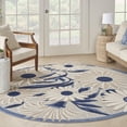 thumbnail image 1 of Nourison Aloha Indoor/Outdoor Blue Grey 7’10” x Round Area Rug (8 Round), 1 of 10