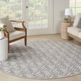 thumbnail image 1 of Nourison Aloha Indoor/Outdoor Grey 7’10” x Round Area Rug (8 Round), 1 of 10