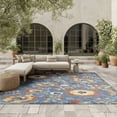 thumbnail image 1 of Nourison Aloha 9' x 12' Blue Rose Farmhouse Rug, 1 of 10