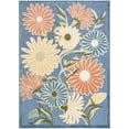thumbnail image 1 of Nourison Aloha 9' x 12' Blue Sage Outdoor Floral Flatweave Indoor/Outdoor Area Rug, 1 of 9
