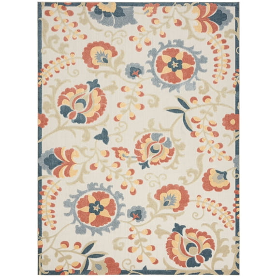 Nourison Aloha 9' x 12' Grey Multicolor Farmhouse Rug