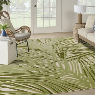 Nourison Aloha 9' x 12' Ivory Green Outdoor Rug