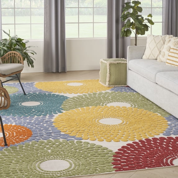 Nourison Aloha Indoor/Outdoor Multicolor 7' x 10' Area Rug (7x10)