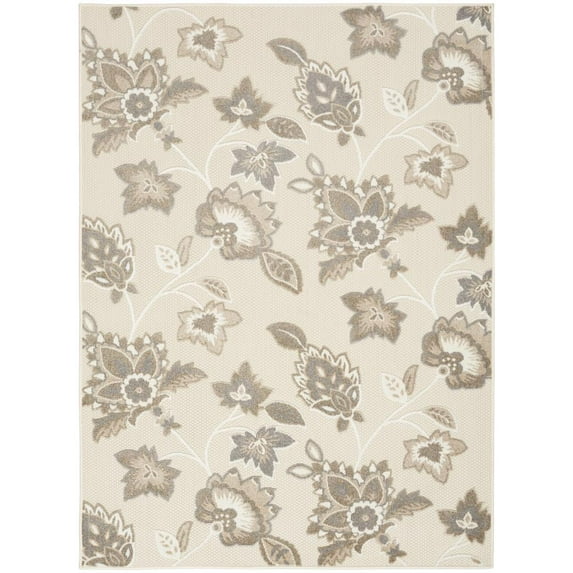 Nourison Aloha Indoor/Outdoor Beige 3'6" x 5'6" Area Rug, (4x6)