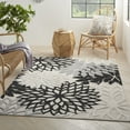 thumbnail image 1 of Nourison Aloha Indoor/Outdoor Black White 6' x 9' Area Rug, (6x9), 1 of 9