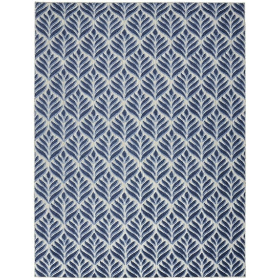 Nourison Aloha Indoor/Outdoor Blue 7'10" x 10'6" Area Rug, (8x11)