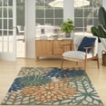 thumbnail image 1 of Nourison Aloha Indoor Outdoor Blue Green 5'3" x 7'5" Area Rug, Easy Cleaning, Non Shedding, Bed Room, Living Room, Dining Room, Kitchen (5x7), 1 of 9