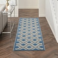 thumbnail image 1 of Nourison Aloha Indoor/Outdoor Blue/Grey 2'3" x 8' Area Rug, (2x8), 1 of 8