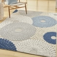 thumbnail image 1 of Nourison Aloha Indoor/Outdoor Blue/Grey 3'6" x 5'6" Area Rug, (4x6), 1 of 9