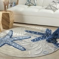 thumbnail image 1 of Nourison Aloha Indoor/Outdoor Blue/Grey 4' x ROUND Area Rug, (4x Round), 1 of 10