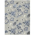Free Shipping! Nourison Aloha Indoor/Outdoor Blue/Grey 5'3