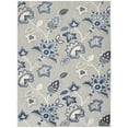 thumbnail image 1 of Nourison Aloha Indoor/Outdoor Blue/Grey 5'3" x 7'5" Area Rug, (5x7), 1 of 10