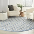 thumbnail image 1 of Nourison Aloha Indoor/Outdoor Blue/Grey 7'10" x ROUND Area Rug, (8 Round), 1 of 9