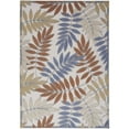 thumbnail image 1 of Nourison Aloha Indoor/Outdoor Blue Mocha 3'6" x 5'6" Area Rug (4x6), 1 of 10