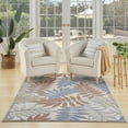 thumbnail image 1 of Nourison Aloha Indoor/Outdoor Blue Mocha 5'3" x 7'5" Area Rug (5x7), 1 of 10