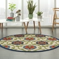thumbnail image 1 of Nourison Aloha Indoor/Outdoor Blue/Multicolor 4' x round Area Rug, (4 Round), 1 of 9
