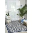 thumbnail image 1 of Nourison Aloha Indoor/Outdoor Casual Geometric Navy 7'10" x 10'6" Area Rug, (8' x 11'), 1 of 7
