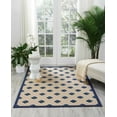 thumbnail image 1 of Nourison Aloha Indoor/Outdoor Casual Modern Navy 5'3" x 7'5" Area Rug, (5' x 8'), 1 of 7