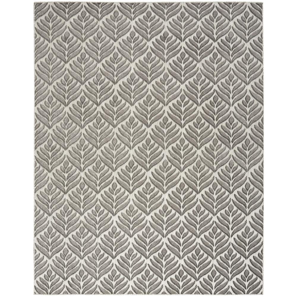 Nourison Aloha Indoor/Outdoor Charcoal 5'3" x 7'5" Area Rug, (5x7)
