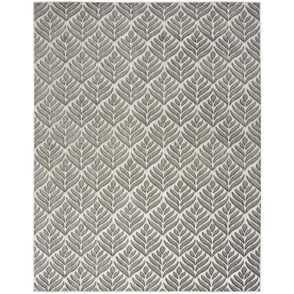 Nourison Aloha Indoor/Outdoor Charcoal 6' x 9' Area Rug, (6x9)