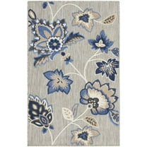 Nourison Aloha 2'8" x 4' Blue Grey Contemporary Indoor/Outdoor Rug