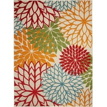 Nourison Aloha Indoor/Outdoor Green 6' x 9' Area Rug, (6x9) - Walmart.com